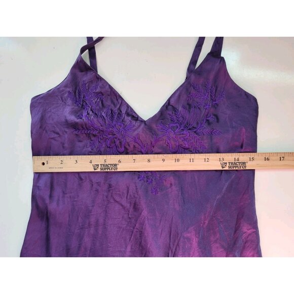 Victoria's Secret 100% Silk Gold Label Purple Sexy Nightie S Vintage Slip Dress - Picture 11 of 15